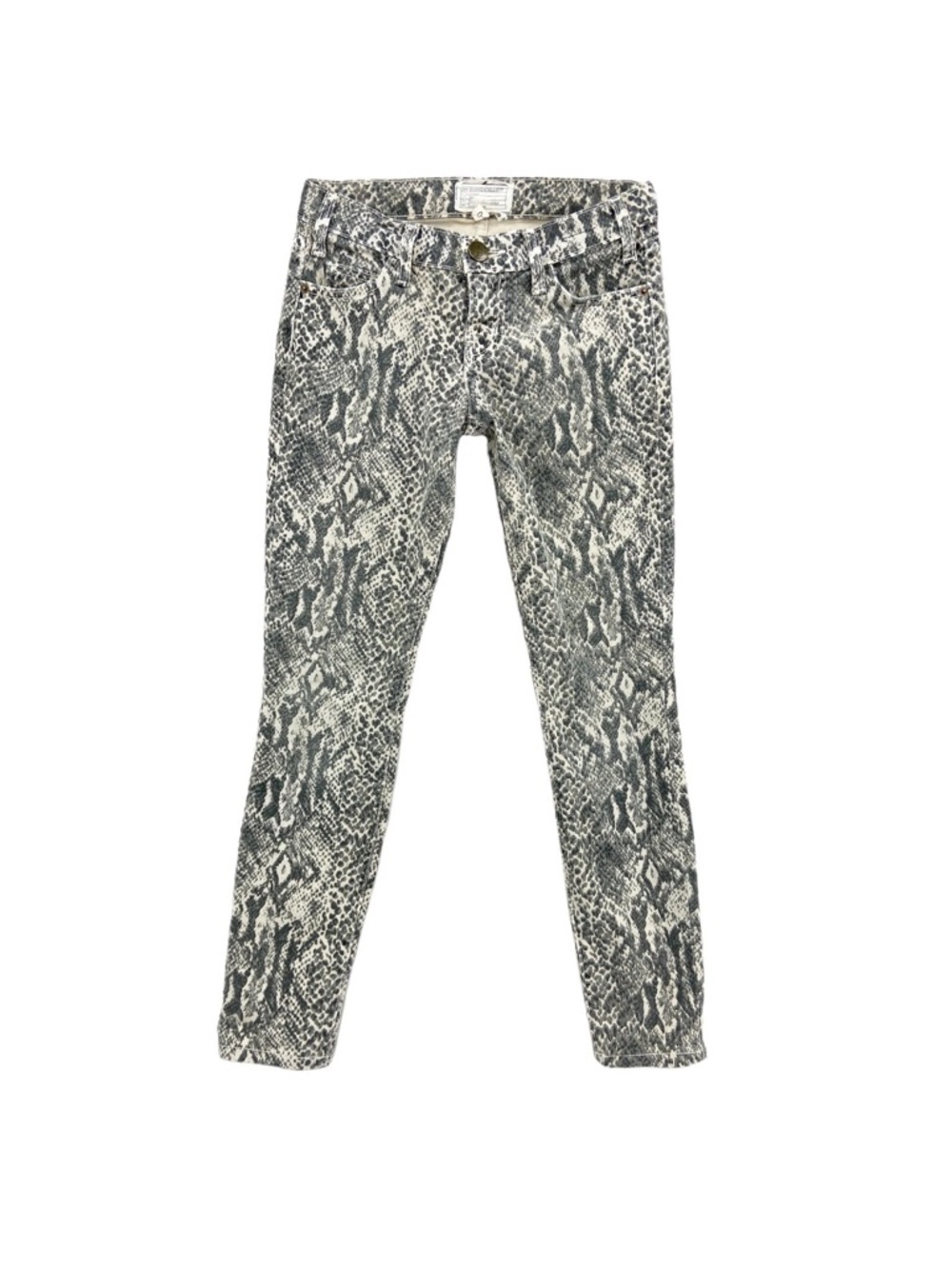 Snake-Print Women’s Skinny Jeans - Black & White